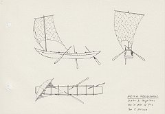 114 America Meridionale - Stretto di Magellano - vela in pella di foca - per 8 persone 