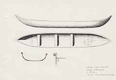 026 Canoa india monossile trovata abbandonata in pacifico - Museo Navale Didattico Milano 