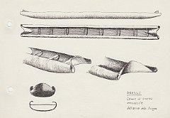 055 Brasile - canoa di scorza monossile dell'area dello Xingu 