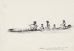 058 Mato Grosso - canoa degli Indios Suya' sul fiume Suya' Missu - affluente dello Xingu 
