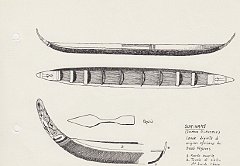 106 Suriname - Guyana Olandese- canoa dipinta di origine africana dei Bush Negroes 