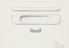 185 Cuba - monossile di tipo precolombiano - un tavolone di balsa appena sbalzato nel mezzo 