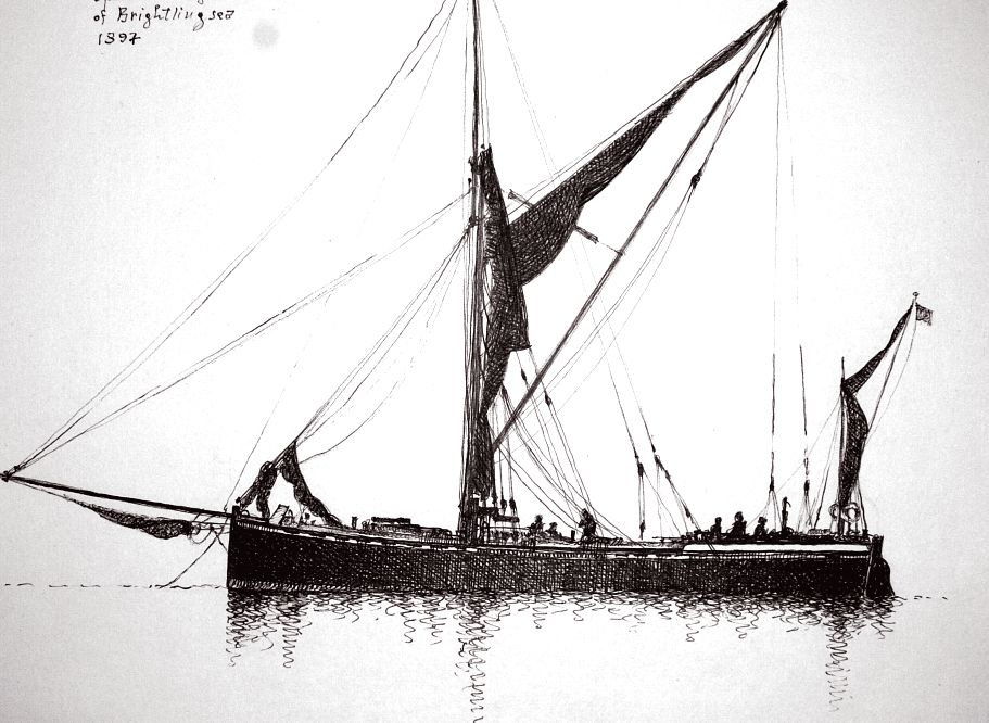 Inghilterra - spritsail barge of Brightlingsea, 1897