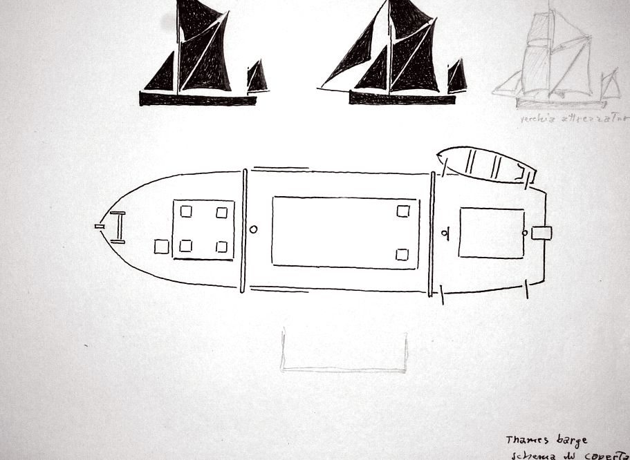 Thames Barge - schema di coperta