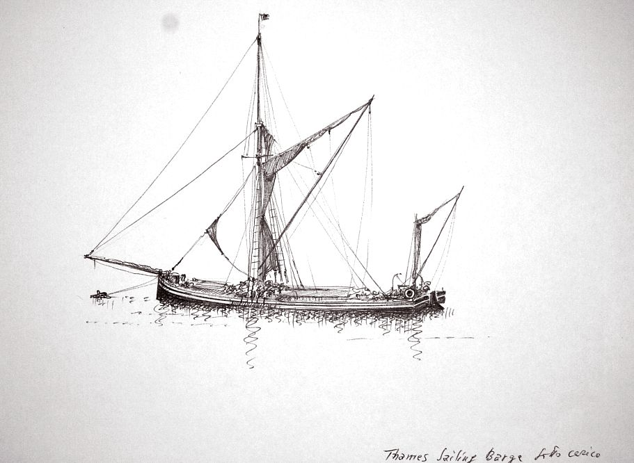 Thames Sailing Barge sotto carico