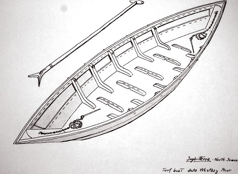 Inghilterra - North Somerset - turf boat della Westhay Moor