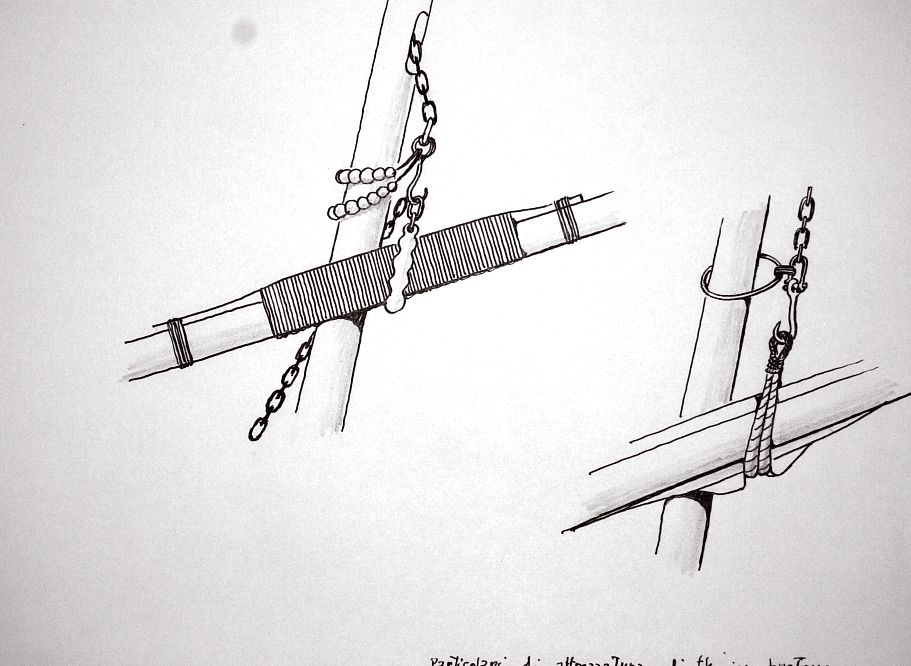 Particolari di attrezzatura di thonier bretone