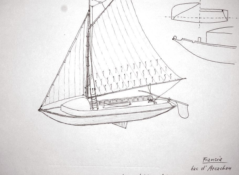 Francia - bac d'Arcachon - da modellino del 1900