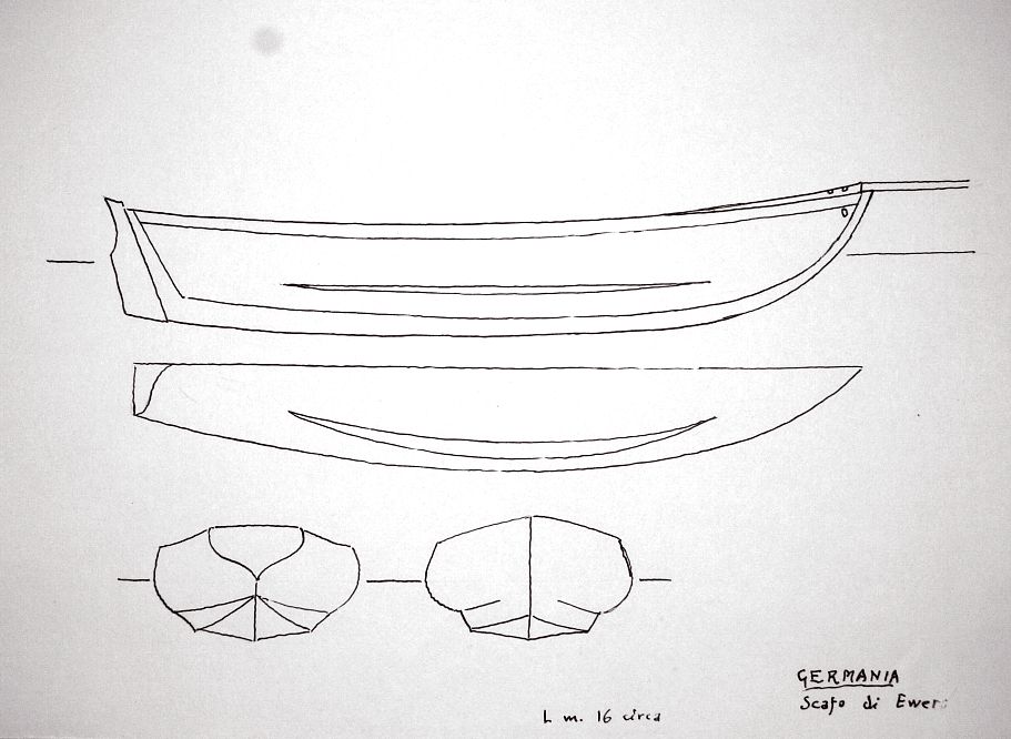 Germanai - scafo di Ewer.  L 16 m circa