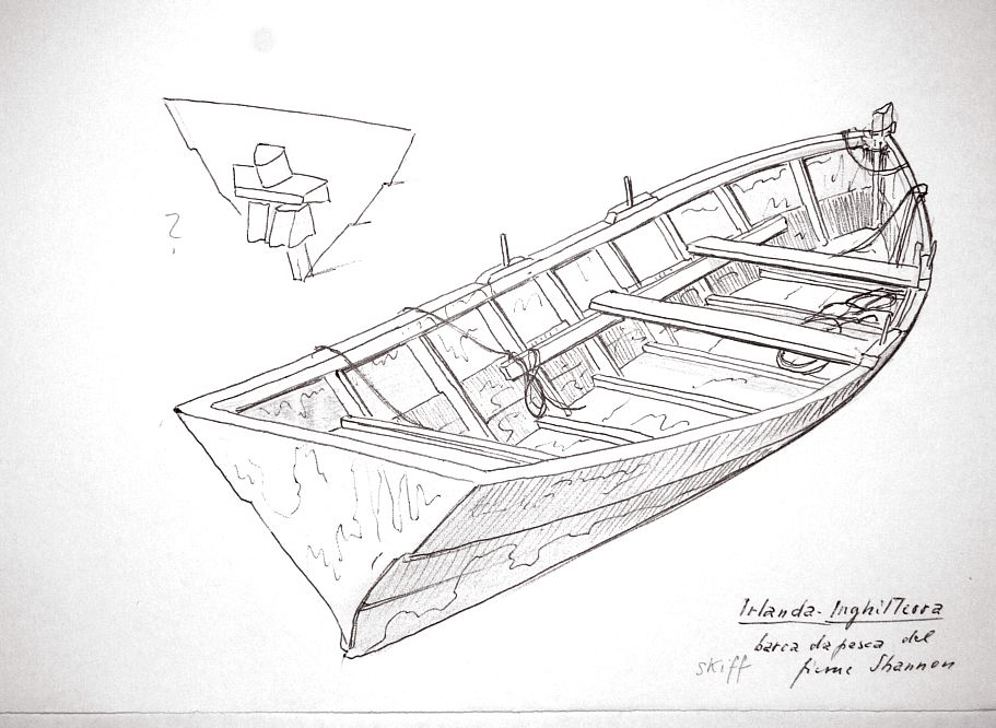 Irlanda - Inghilterra - skiff da pesca del fiume Shannon
