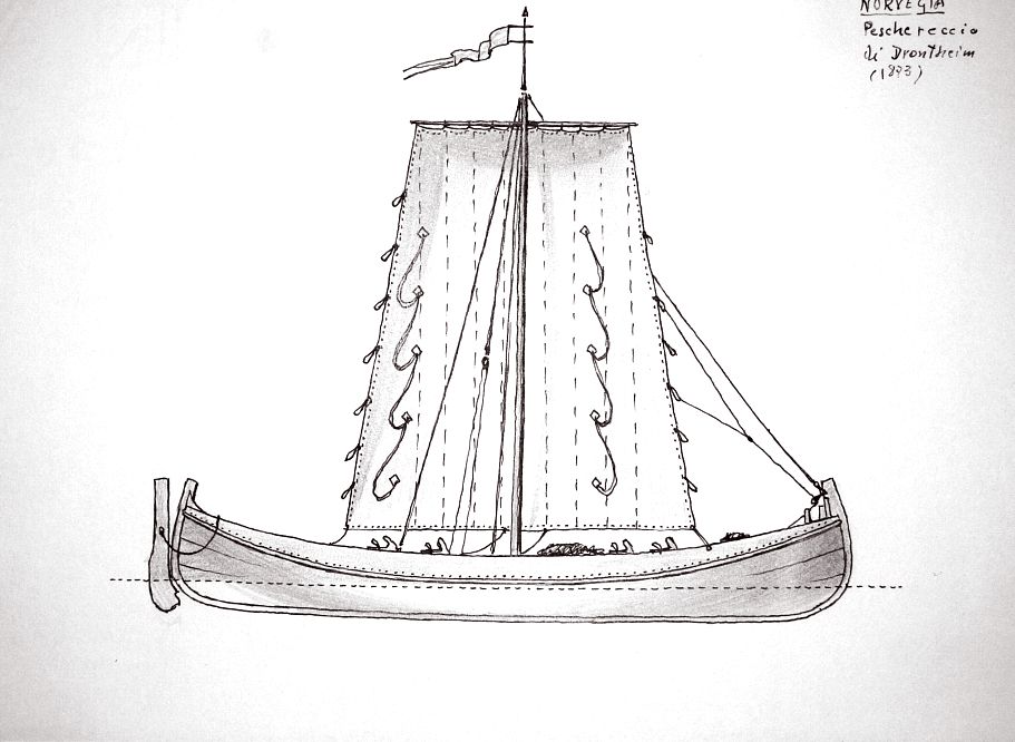 Norvegia - peschereccio di Trondheim, 1873