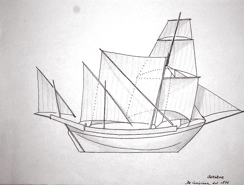 Sakaleva da incisione del 1844