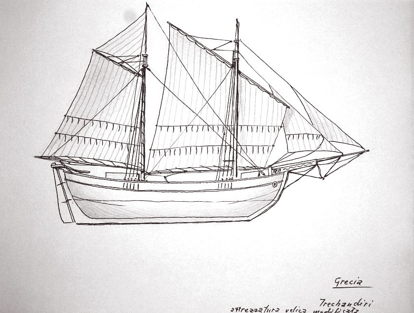 Grecia - trehandiri - attrezzatura velica modificata