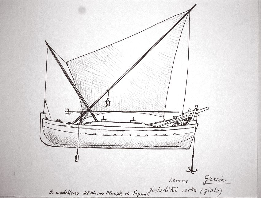 Grecia - Lemno - gialadiki varka (giala) - da modellino del Museo Marittimo di Symi