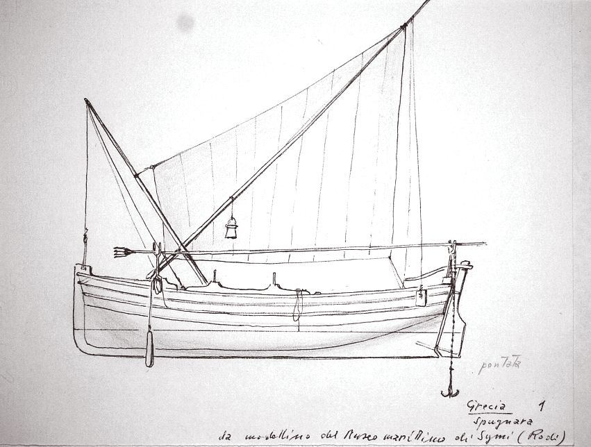 Grecia - spugnara - da modellino del Museo Marittimo di Symi (Rodi)