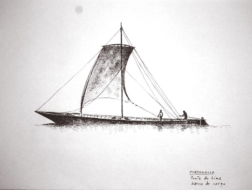 Portogallo - Ponte do Lima - barco de cargo