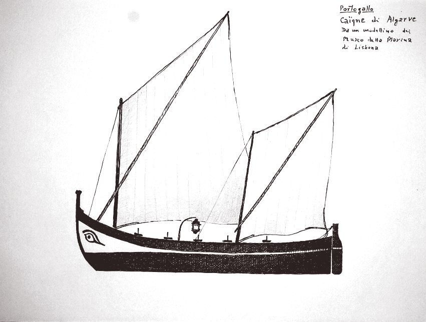 Portogallo - caique di Algarve - da un modellino del Museo della Marina di Lisbona