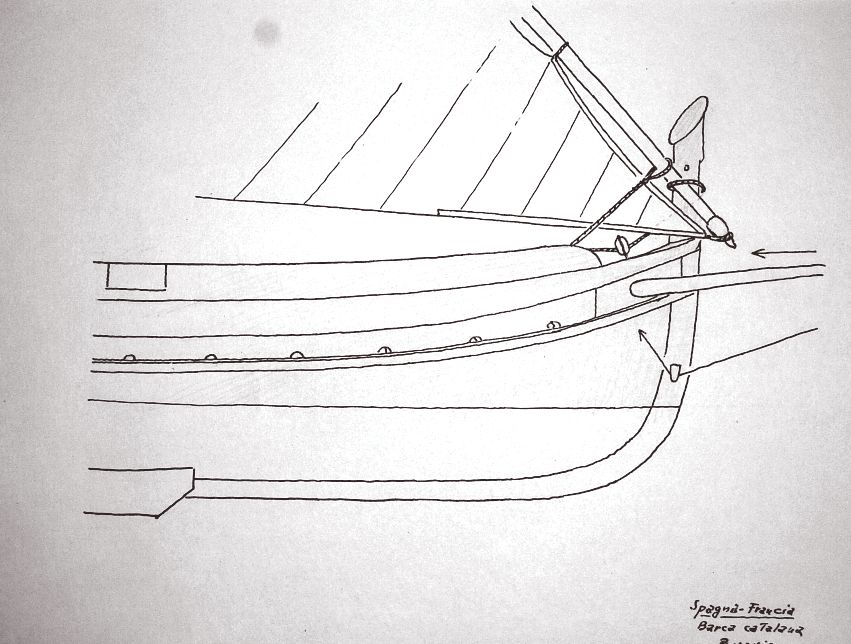 Spagna - Francia - barca catalana - proravia