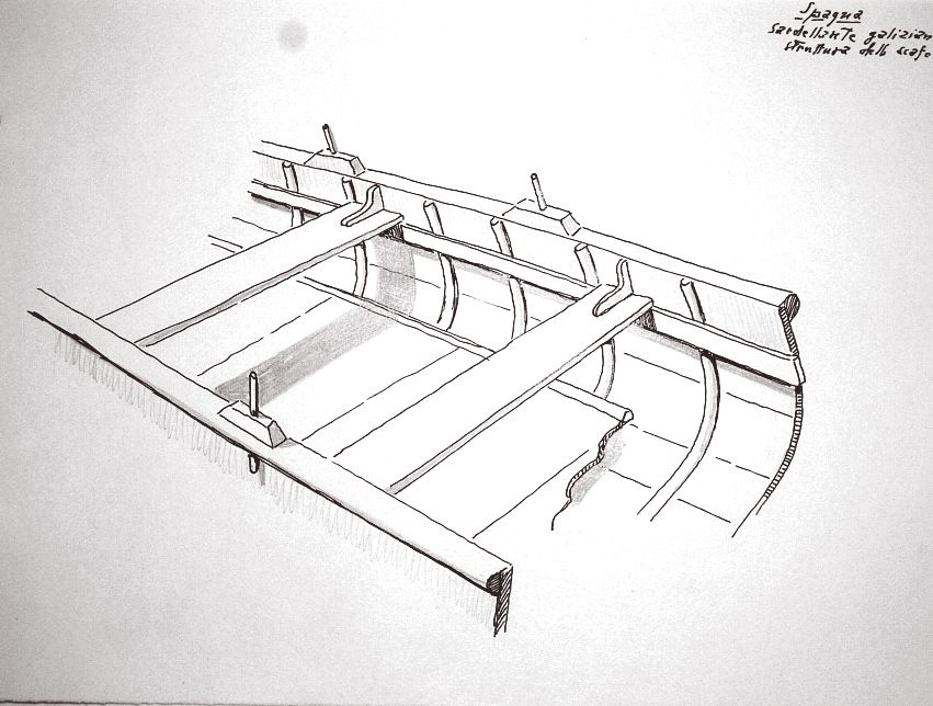 Spagna - sardellante galiziana - struttura dello scafo