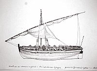  Pinaccia (pinnace) inglese, circa 1805, armata con un cannone a prua e due colubrine a poppa