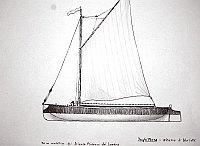  Inghilterra - wherry di Norfolk - da un modellino del Science Museum di Londra
