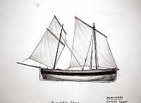  Inghilterra - cornish lugger. Da modellino d'epoca