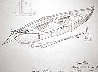  Inghilterra - peter boat di Greenwich - peschereccio con vivaio di origine baltica, 1828