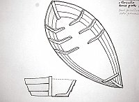 Francia - Arcachon - Cazau, Biscarosse e Parentis - barca piatta rustica (forma primitiva della pinaccia?)