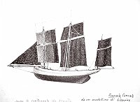 Francia - Cancale - da un modellino di bisquine. Senza le controvele da regata