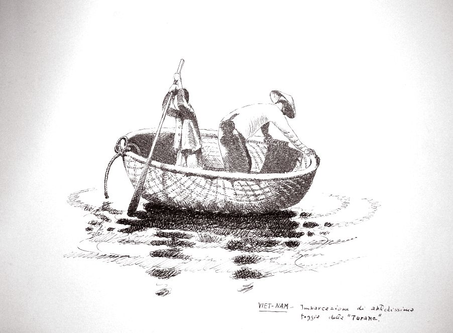 Vietnam - imbarcazione di antichissima foggia detta 'turane'