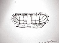  Irlanda - coracle del fiume Boyne - m 1,60 x 0,36 x 1,05