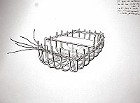  Inghilterra - Galles - 3a fase di costruzione di un coracle (tav.3). La 4a fase è data dal rivestimento e dalla pitturazione