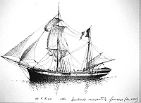  Bombarda mercantile francese (Sec. XVIII) - da F. Roux, 1840