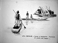  Asia centrale - canoe e traghetti fluviali ai piedi del Pamir