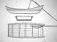 Cina - sampan di servizio per le giunche
