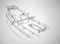  Antica giunca cinese (sec. XVIII) scala 1:120 schema della struttura di poppa (tav.4)