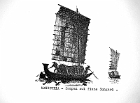  Manciuria - sampan sul fiume Sungari
