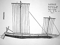  Giappone - peschereccio del Golfo di Jeddo - scafo svirgolato  L 17m   l 3m   h 1,5m max  (tav.1)