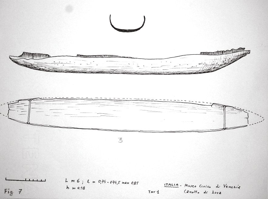 Italia - Museo Civico di Venezia - canotto di Lova - L 6  l 0,74-0,745  max 0,85  h 0,48