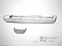 Olanda - Pesse (provincia di Drenthe). Canoa di pino, risalente al 6000 a.C. E' il reperto più antico