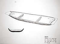  Italia - schema di massima di monossile trovata nel settembre 1971 nel Lago di Monate