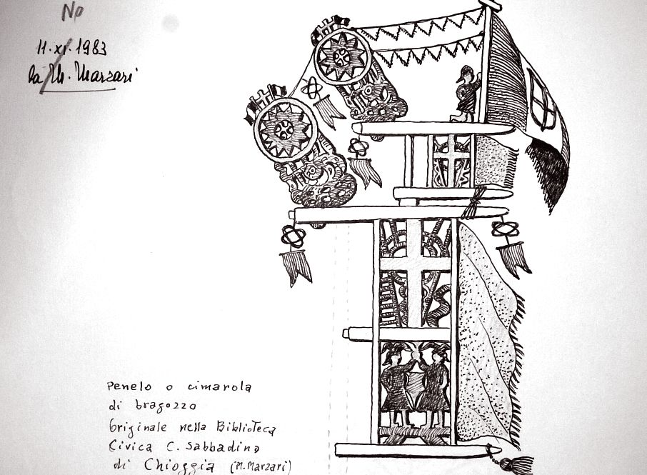 Penelo o cimarola di bragozzo. Orignale nella Biblioteca Civica C. Sabbadino di Chioggia (M.Marzari)