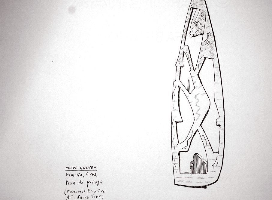 Nuova Guinea - Mimika, Avea - prua di piroga (Museum of Primitive Art - New York)