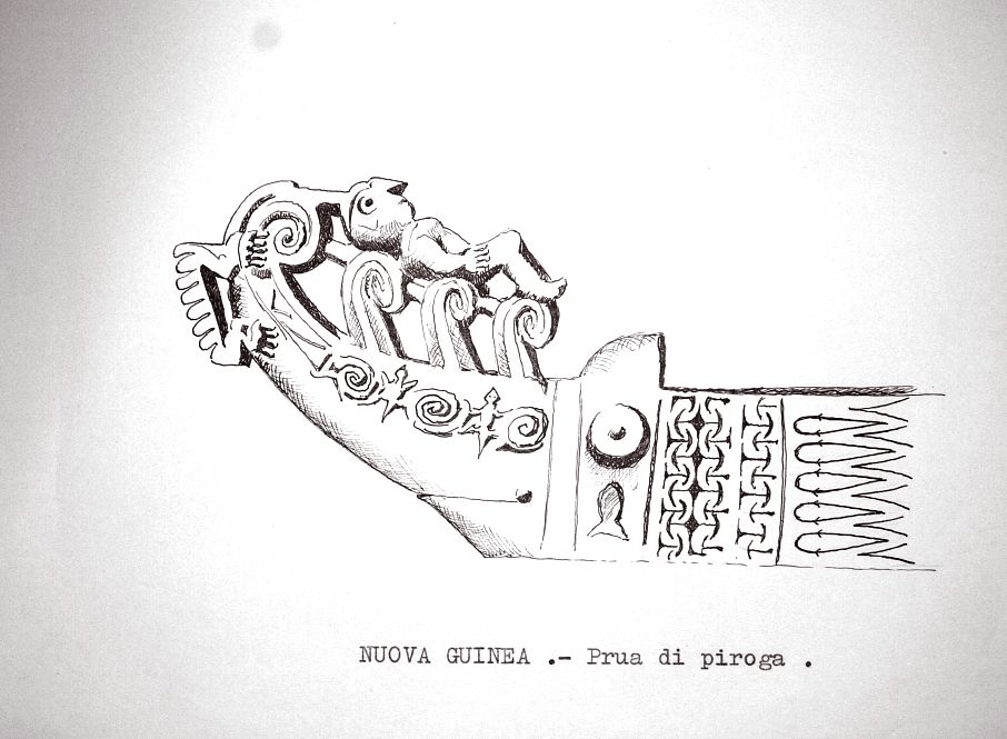 Nuova Guinea - prua di piroga