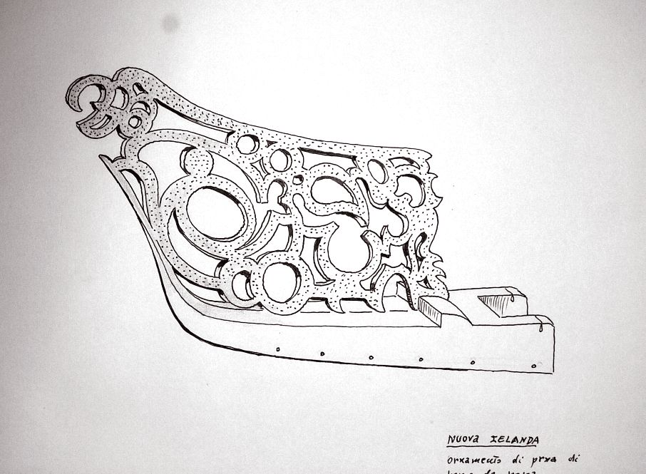 Nuova Zelanda - ornamento di prua di barca da pesca