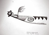  Papuasia - Nuova Guinea - canoa dipinta Aramia