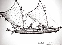  Isole Cook - Isola Mnihiki - waka taurua, piroga doppia