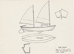 152 USA - Boston - dory a 2 vele molto usato dai pescatori italiani - 1890 