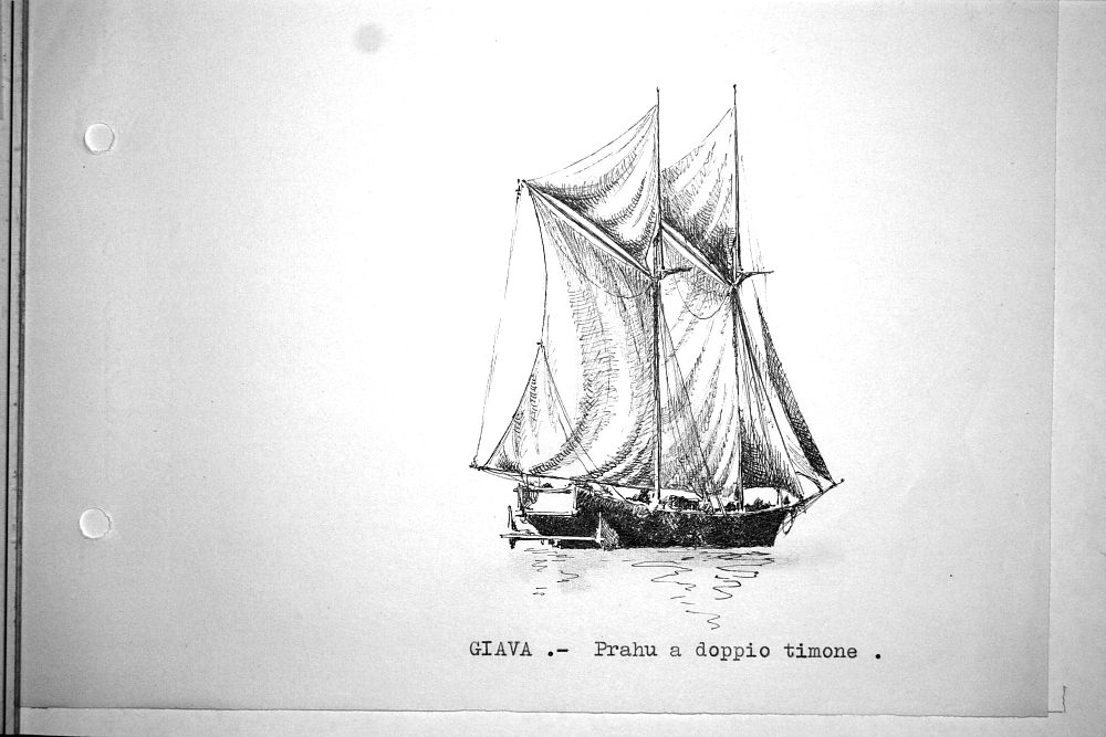 Giava - Prahu a doppio timone