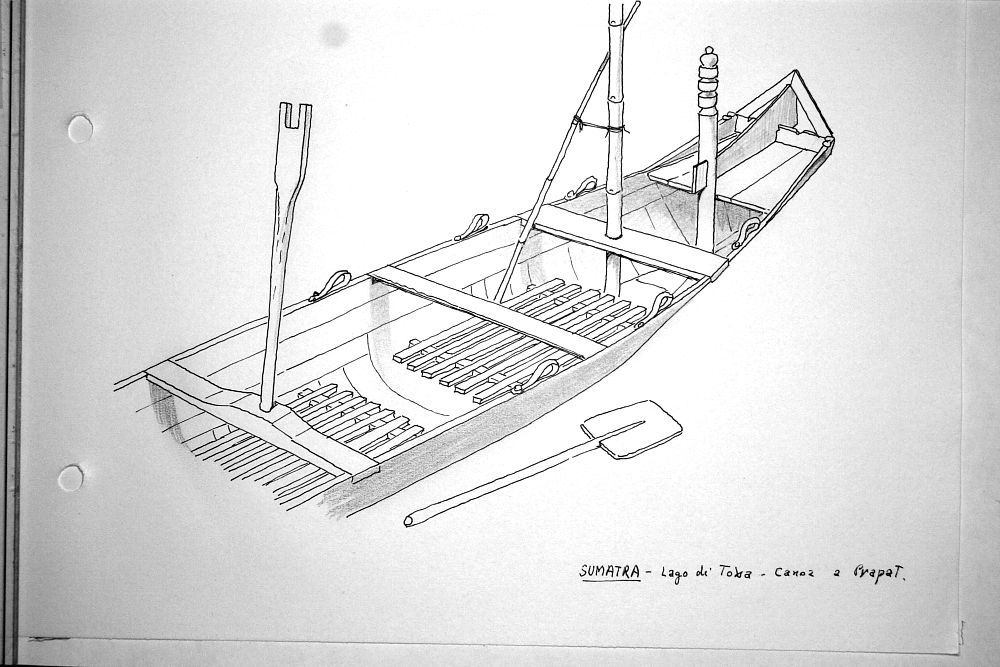 Sumatra - Lago di Toba - canoa a Prapat